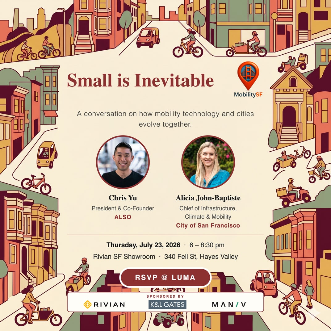 Small Is Inevitable MobilitySF event flyer